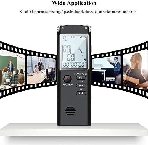 Lychee 8Gb Voice Recorder Usb Rechargeable Dictaphone Lcd Recorder With Speaker Multifunctional Digital Audio And Mp3 Music Player (Black) #TOP6