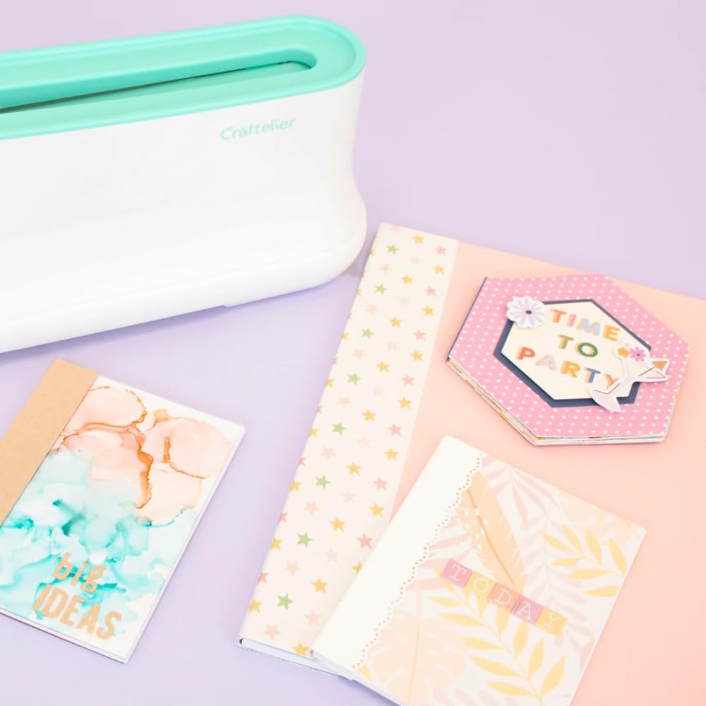 Craftelier - Macchina di rilegatura termica con 3 filetti di rilegatura a colori, per progetti di scrapbooking, diari fai da te, quaderni, documenti o album fotografici, capacità di 200 fogli