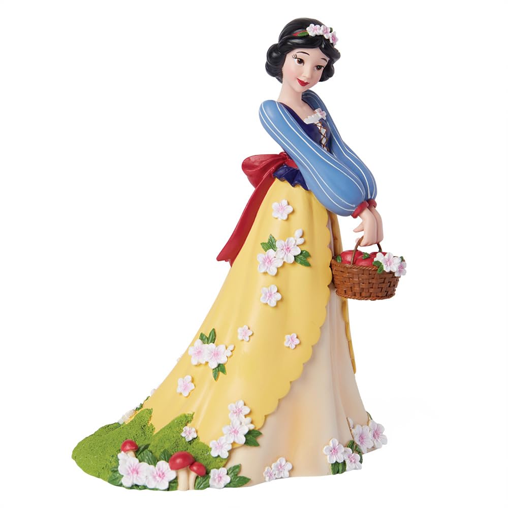 Enesco Disney Showcase Królewna Śnieżka Trzymająca Kosz Jabłko Figurka Botaniczna, 20 cm, Wielokolorowa