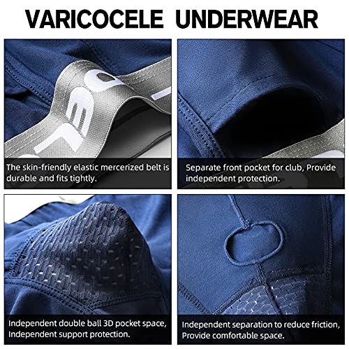 Men's Varicocele Underwear - For Scrotal, Testicle Support, Dual Pouch4