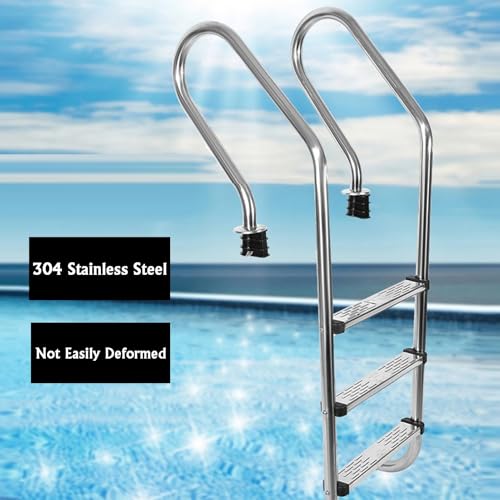 Escalera para piscina 3 escalones acero inoxidable miniatura 3