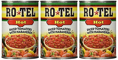 Ro-TelDiced Tomatoes, Hot, 10oz Can (Pack of 3) by Ro-Tel