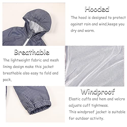Image of SNOW DREAMS Boys Waterproof Rain Jacket Windbreaker Lightweight Coat Kids Raincoat Outerwear