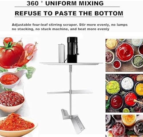 Commercial 15L Food Mixer - Automatic Heating Mixer with 4-Blade Stirring Scraper for Jam, Sauce, Filling & Hot Pot Seasoning - Adjustable Speed, 25L & 40L Options Available