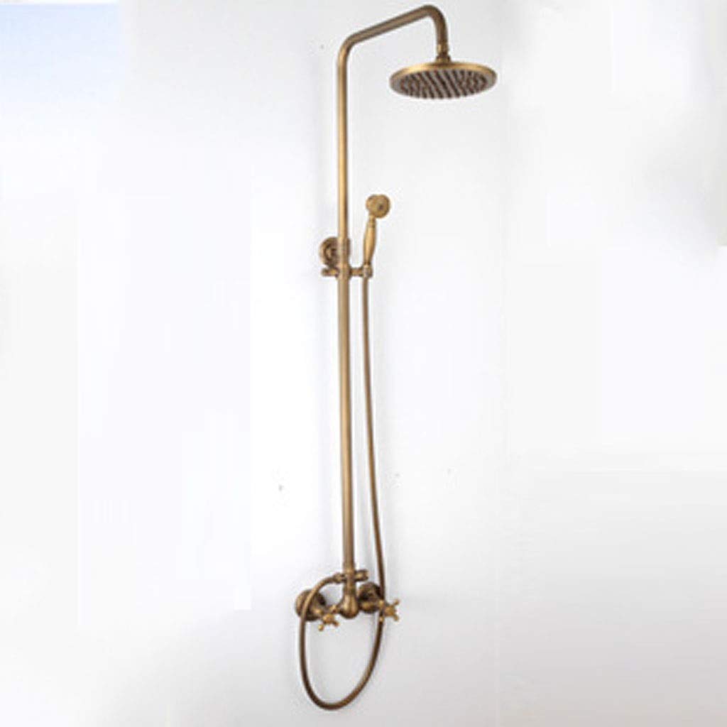 CAZARU Retro-Duschset Aus Vollkupfer – Mit Regendusche & Handbrause, Wandmontage, Antikes Design