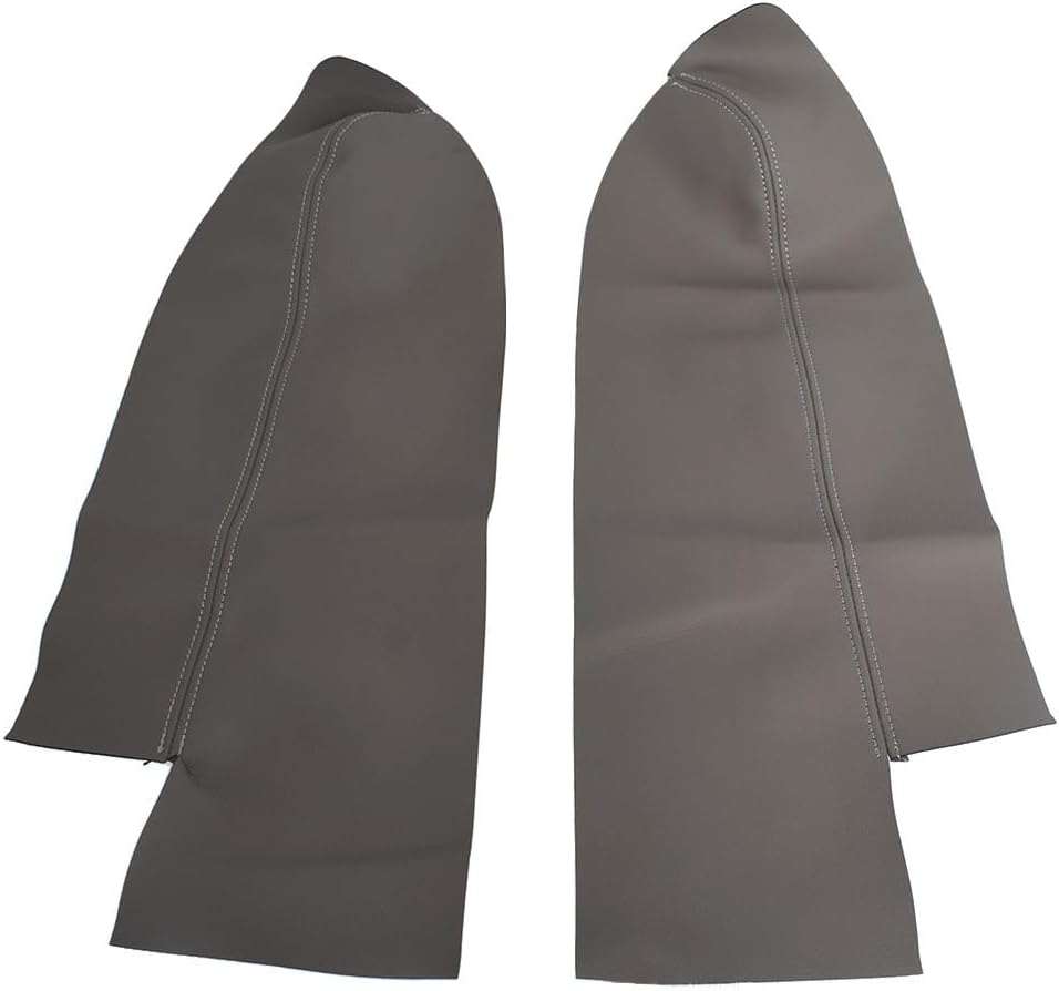 For Honda CR-V 2007-2012 Set of 2 Gray Leather Front Door Panels Armrest Cover OEM Equivalent Replacement