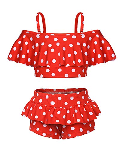 Kantenia Crianças Roupa de Banho Meninas Raparigas Roupa de Banho Flounce Summer Bikin