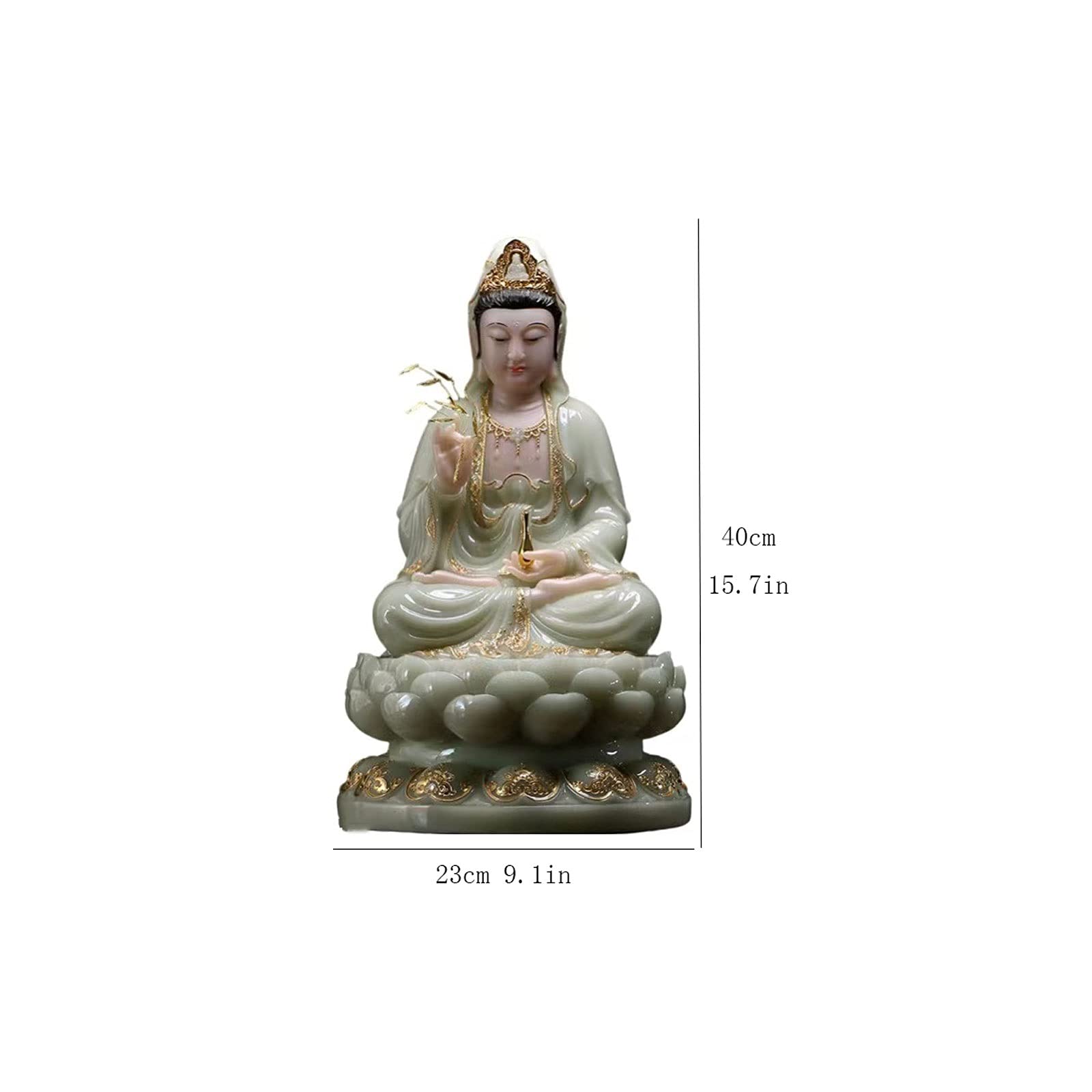Amazon｜仏像仏の装飾 仏像世帯の翡翠仏像彫刻飾りアートクラフト