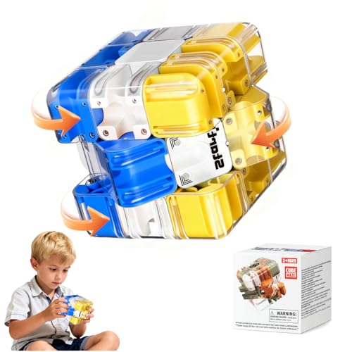 Sionhiuo Bola de Laberinto Interactivo en 3D,Juguete De Ingenio Entretenido,Rompecabezas De Cubo Mágico 3D,Juego Educativo De Desafío Espacial Lógica Desafiante,Labyrinth Apto para niños y Adultos