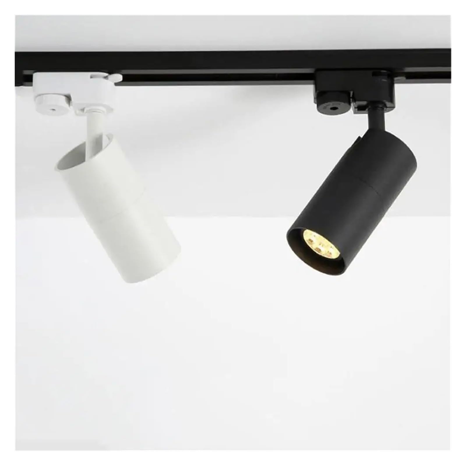 Lampada da Binario Bianca Nera GU10 Lampada da Binario A LED Illuminazione su Binario Faretti in Alluminio for Negozio di Abbigliamento Home Super Luminoso(Bulb Not Included,White)