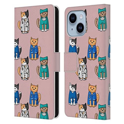 Housse iPhone 14 Plus Chats Doodle pour Sorties Sans Portefeuille