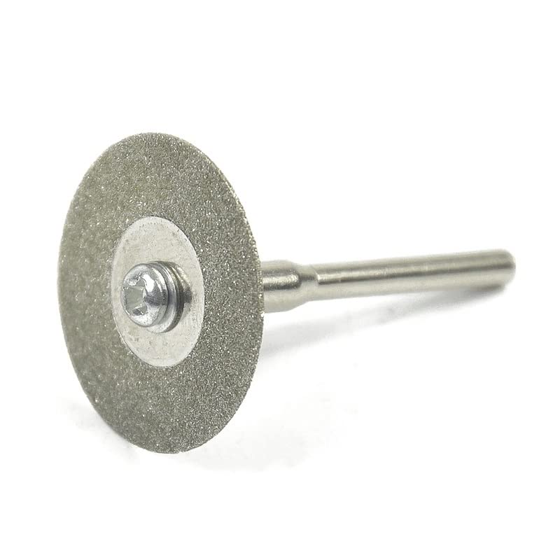 Ostrza do cięcia szkła, 5-częściowe diamentowe tarcze tnące z trzpieniem 16-60 mm do narzędzi Dremel i obrotowych(50mm With Shank)