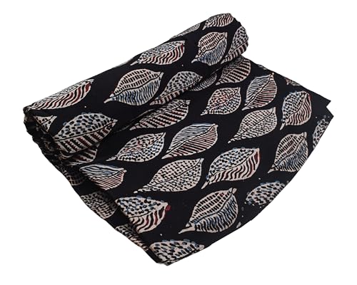 Image of Ethnics of Kutch Womens's Ajrakh Modal Silk Natural Dye Hand Block Print Unstitched Kurta Fabric