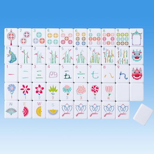 160 Engraved American Mahjong Game Set with Carrying Bag and Accessories