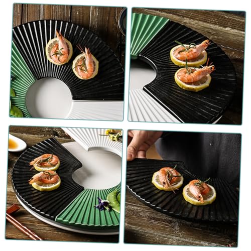 Plato japonés Zerodeko en cerámica negro para sushi miniatura 3