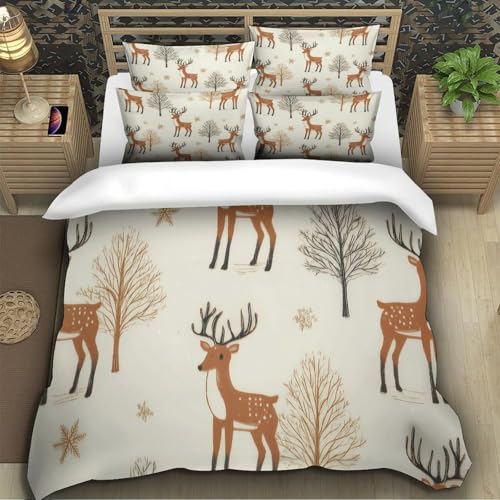 Housse de couette cerfs coucher de soleil pour chambre garçon - 5