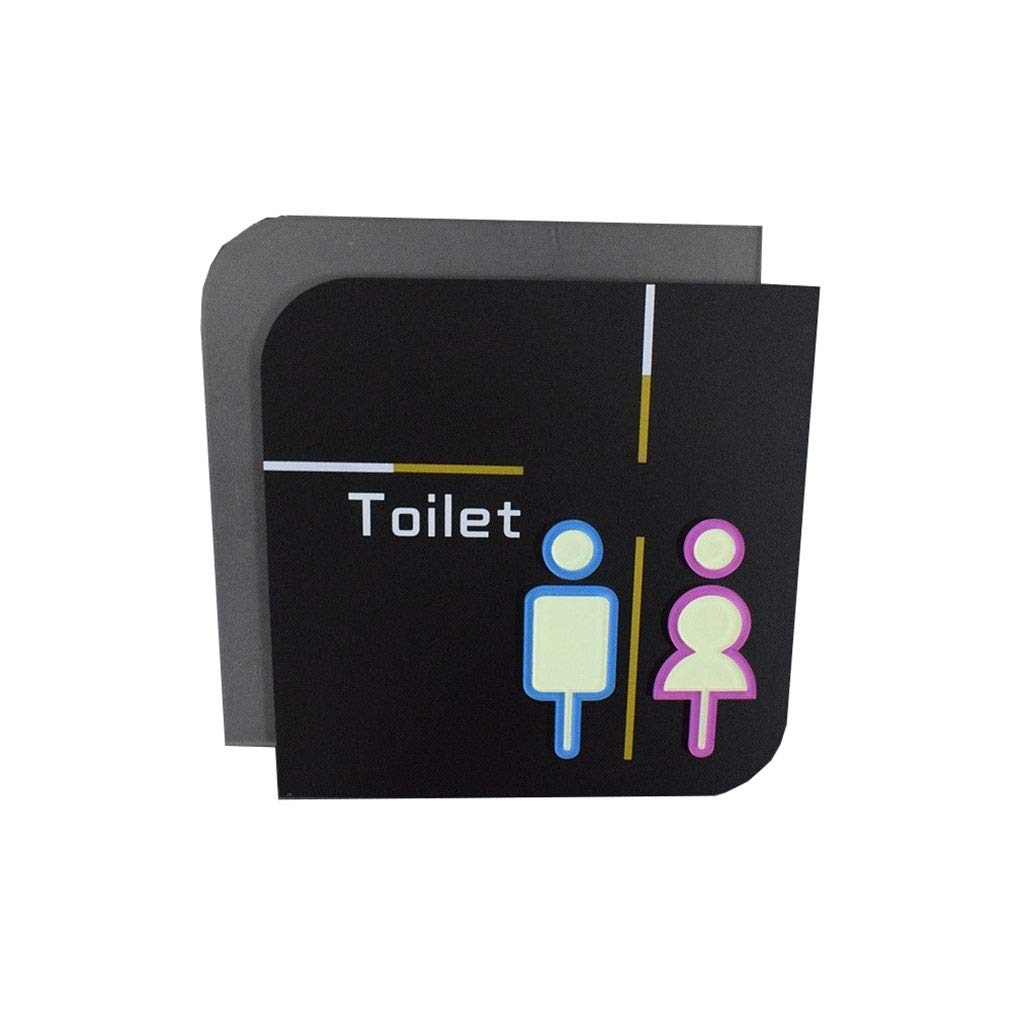 Kreative Hausnummer, Wandschilder, doppelseitig, dekorativer Adressrahmen, leuchtende und kreative selbstleuchtende Zahlen, zugängliche Toilette, 20 x 20 cm