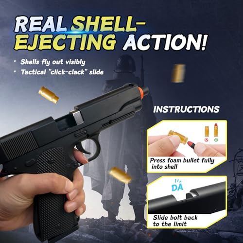 Image of Tactical Foam Blaster for Kids & Adults 6+ - Shell-Ejecting Action