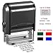 Produktbild Personalisierte Stempel,Individueller Stempel-58x22 mm,bis zu 5 Zeilen Selbstfärbender Stempel Set für Name,Adresse,Hochzeit,Kinder,4 Tinte Farben-Schwarz, Rot, Blau, Grün