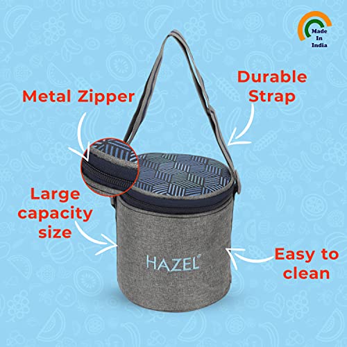 Image of HAZEL Lunch Bag for Office Men and Women | Water Resistant Tiffin Bag for Kids to School | Tiffin Cover Bag Only, Standing Bag