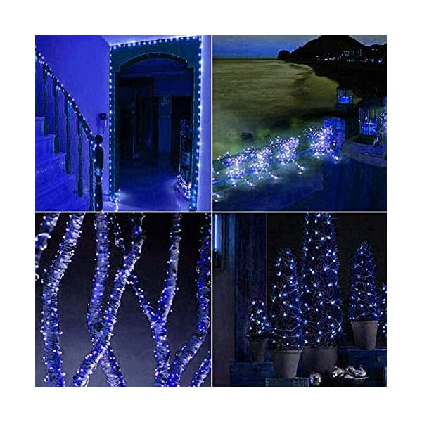 Twinkle star 33ft 100 led silver wire string lights fairy string lights battery operated led string lights for christmas wedding party home holiday decoration - image 6