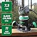 Metabo HPT Fixed Base Router, 2-1/4 Peak HP Variable Speed Router, 11 Amp Motor for Precise Cuts, Electronic Speed Control, 2-Stage Motor Release Clamp, Low Noise Level, Ergonomic Design, M12VC