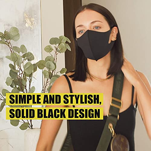 LAPCOS Breathable Face Mask Washable & Reusable Protective Cloth Mask for Women and Men (Black, Adult) - Image 5