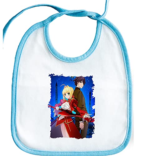 MERCHANDMANIA BABERO AZUL FATE EXTRA PERSONAJES baby bib