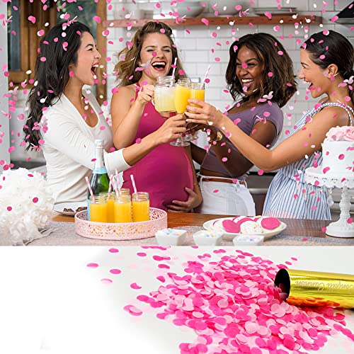Image of Party Confetti for Wedding Birthday Graduation Baby Shower Anniversary Christmas New Year's Kids Fun Party Supplies Decorations and Favors (Pink)