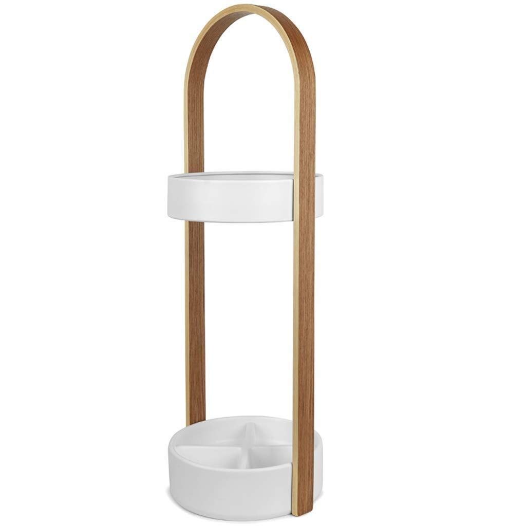 Porte-parapluie anti-gouttes pour sol propre : rack indépendant blanc demi-lune d'entrée