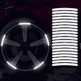 VAPORVERSE 20 Pièces Autocollants Réfléchissants pour Jantes pour Citroen C4 2021 2025, Roue Autocollant de Lettre Bandes de Décalcomanies pour Voiture