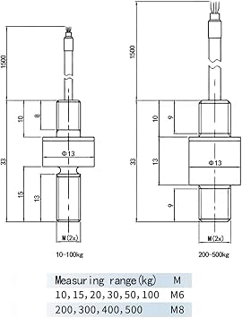 Mini Load Cell Sensor with Indicator Display Compression and Tension Load Cells for Force Measurement 10KG 20KG 30KG 50KG 100KG(500KG and Indicator)