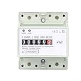 Digital Wattmeter 230V (100) A Energy Meter with Pulse Output & Optical Coupling Isolation for DIN Rail Mounting, Industrial Voltage Current Meter