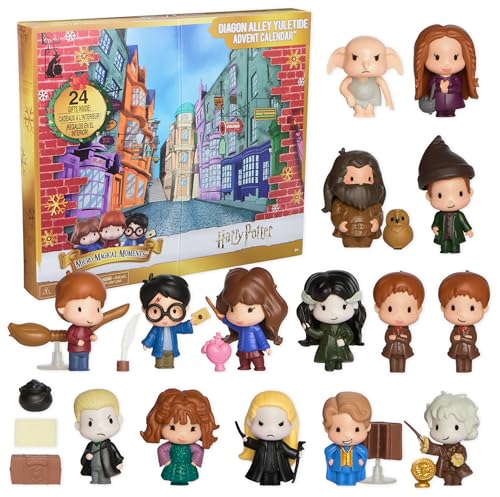 Harry Potter 'Weihnachten in der Winkelgasse' Adventskalender 2025 mit 24 Überraschungen, 15 Figuren und 9 Zubehörteile, Spielzeug für Kinder ab 6 Jahren, Fanartikel