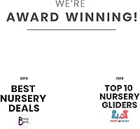 Vista 8 de Delta Children Blair Slim Nursery Glider - Silla mecedora giratoria, color crema