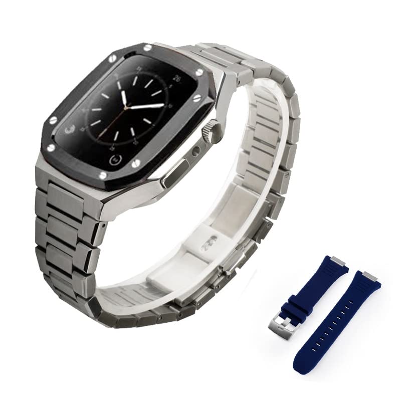 Bracelet en acier inoxydable pour Apple Watch transformez votre iWatch 45mm en montre de luxe