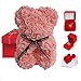 Ours De Fleur Rose, Cadeau D'ours En Peluche Avec Collier En Argent Sterling Chanter Amour Cadeau Kit Adapté Pour La Saint Valentin, Anniversaires, Mariages, Fête Des Mères, Noël