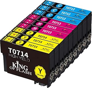 Ink Guru Ink Replacement for Epson T0711 T0712 T0713 T0714 T0715 Ink Cartridges Compatible for Epson Stylus SX218 SX415 SX515W SX200 DX7450 DX8400 DX8450 SX100 DX4000 (3 Cyan, 3 Magenta, 3 Yellow)