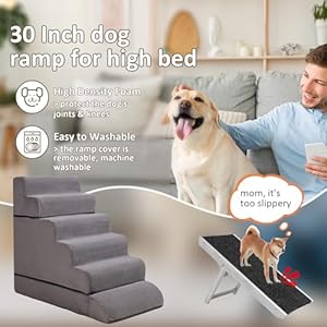 Dog-Stairs-30-inches-High-for-Tall-Bed-Dog-Stairs-for-High-Beds-6-Tier-Pet-Stairs-for-High-Beds-Non-Slip-Dog-Ramps-Large-Dogs-Pet-StairsSteps-for-Small-DogsSenior-DogsCats-Injured - Cucciolini Doodles   Dog-Stairs-30-inches-High-for-Tall-Bed-Dog-Stairs-for-High-Beds-6-Tier-Pet-Stairs-for-High-Beds-Non-Slip-Dog-Ramps-Large-Dogs-Pet-StairsSteps-for-Small-DogsSenior-DogsCats-Injured