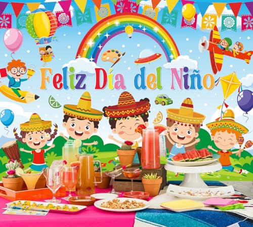 Feliz Día del Niño Backdrop 240x180cm miniatura 3