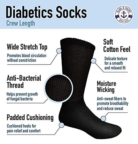 Yacht & Smith 6 Pairs of Men and Women Value Pairs of Ring Spun Cotton Crew Socks2