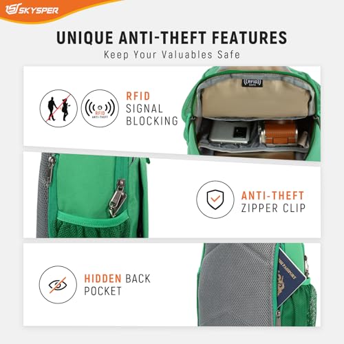 Image of SKYSPER Sling Bag RFID Cross Body Bag Recycled Crossbody Backpack Travel Daypack