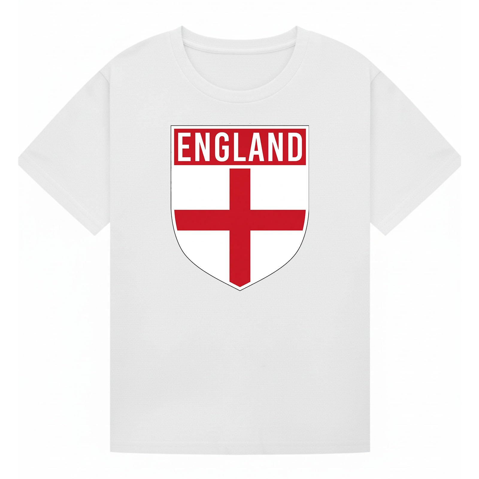England Soccer Sports Football Boys Kids Graphic Number T-Shirt Novelty Retro Fan Tee USA Mexico Canada Host Nations Supporters Top White 3-4Y