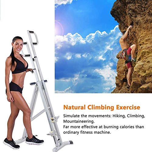 Image of Vertical Climbing Exercise Machine Climber Fitness Equipment for Home Gym-Non-Stick Grips-Adjustable Height&LCD Display-