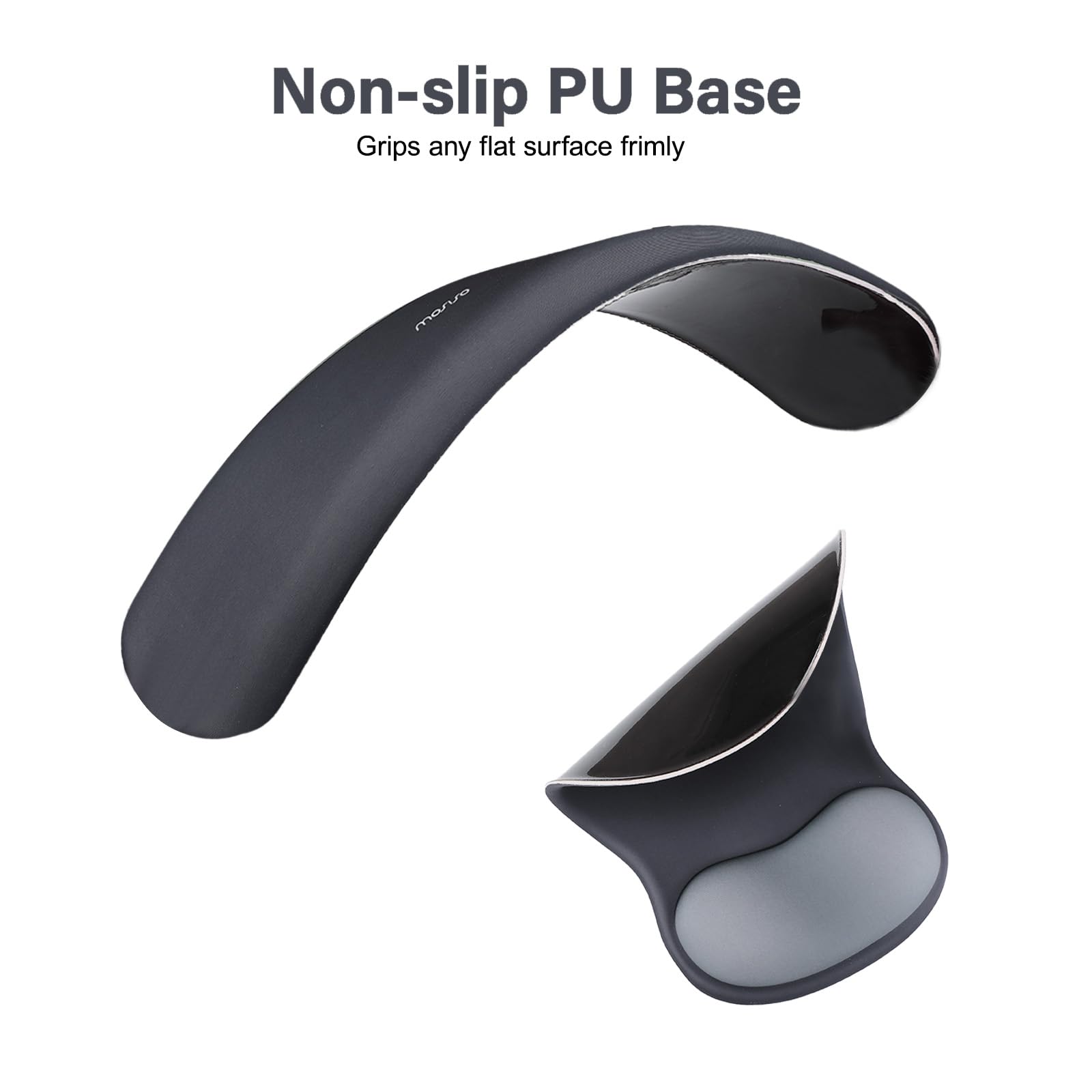 MOSISO Supporto Poggiapolsi Mouse Pad Ergonomico Tappetino Tastiera Memory Foam Antiscivolo Grigio Ardesia