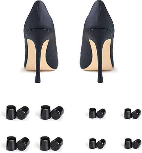 Miniatura 1 de Ingkee Tapas de talón para tacones altos, reducción de ruido, cubiertas de punta de tacón alto antideslizantes para césped, bodas, exteriores,