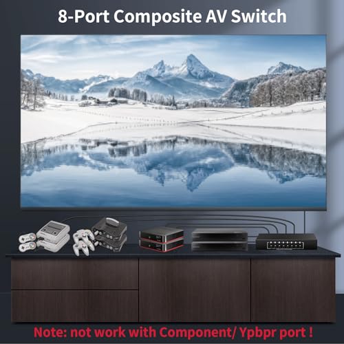 Image of BolAAzuL RCA Switch 8 in 1 Out Composite Video L /R Audio Switcher Selector