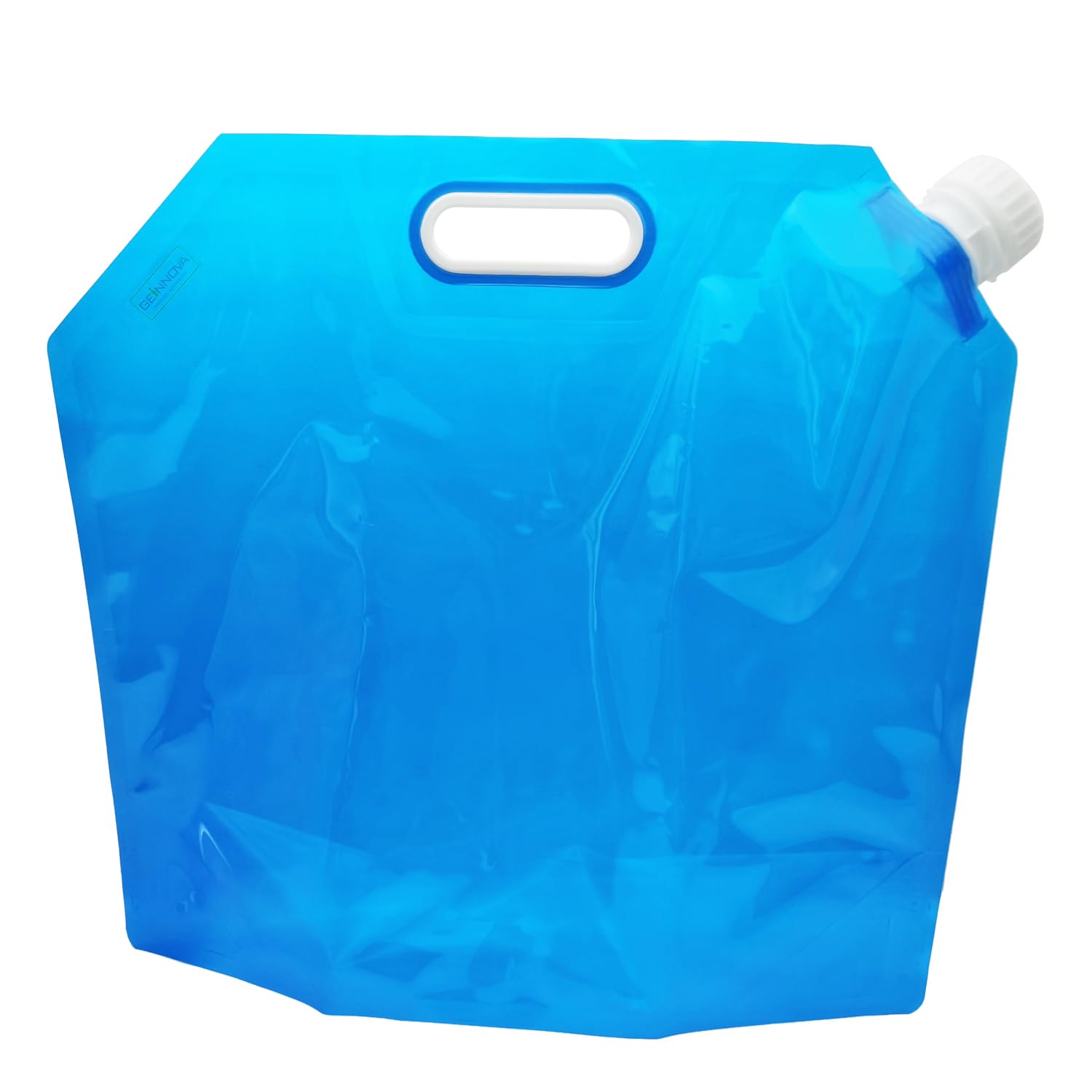 GEiNNOVA 4 Gal. Foldable Food-Grade PE Water Bag Collapsible Beverage Container for Camping/Hiking Hydration Storage