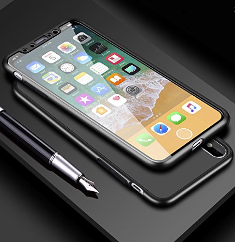Cover iPhone X,Custodia iPhone X,ikasus 360 Full