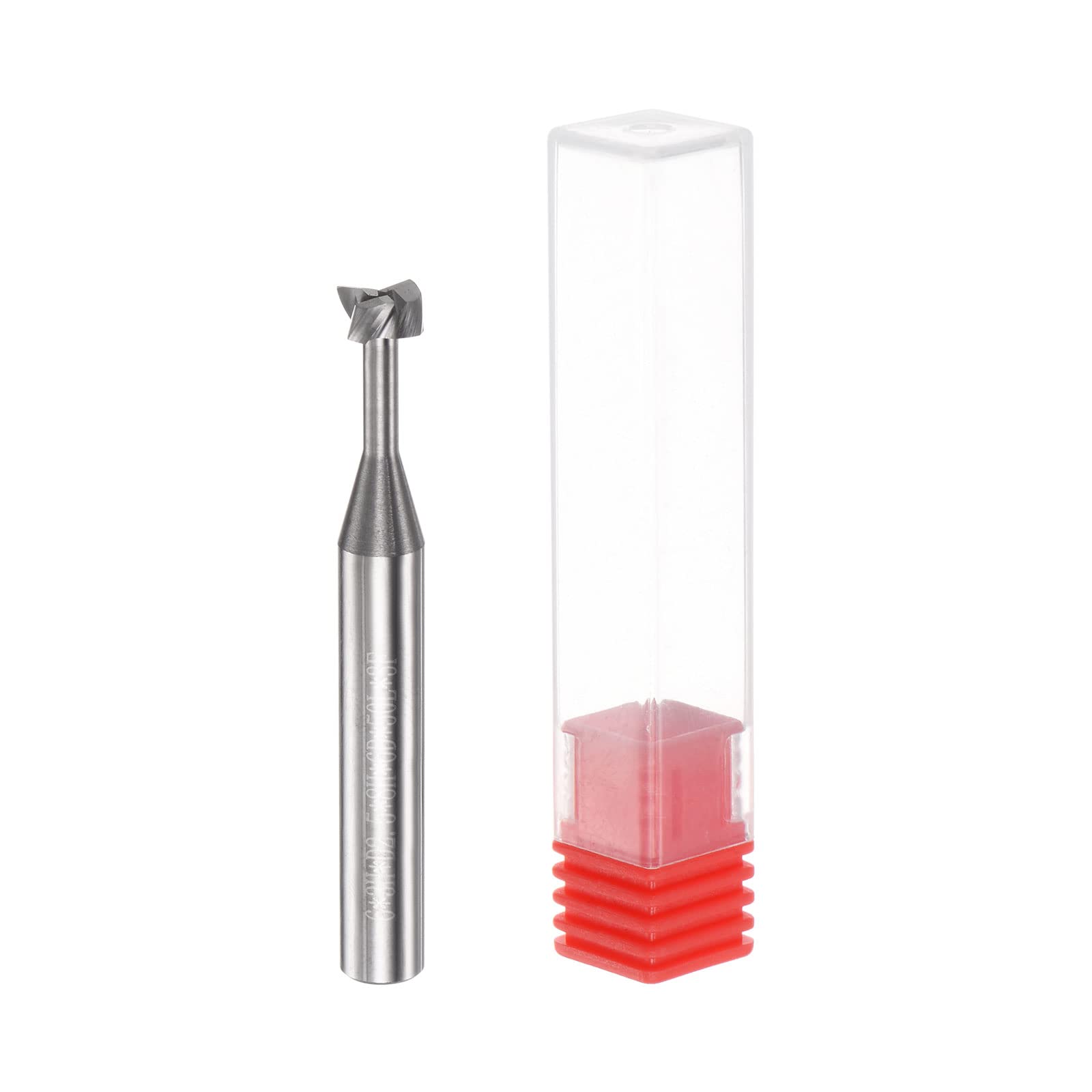 sourcing map Fraise à fente en T - 6 mm - Profondeur : 3 mm - Tige : 6 mm - En carbure massif - 3 cannelures - Fraise à fente en T pour aluminium, cuivre, alliage de zinc